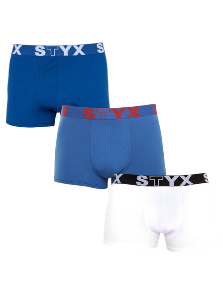 Styx Dreierpack Styx Boxershorts für Männer in Blau und Weiß