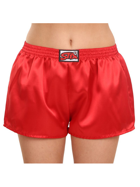 Styx Rote Damen-Satin-Schlafshorts Styx