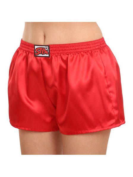 Styx Rote Damen-Satin-Schlafshorts Styx