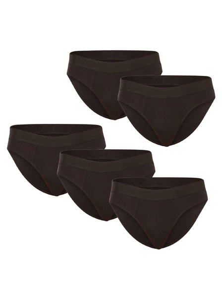Nedeto Fünferpack Herrenslips in Schwarz Nedeto