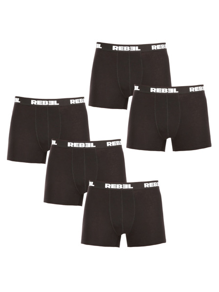 Nedeto Fünfer-Set Herren Boxershorts in Schwarz Nedeto Rebel