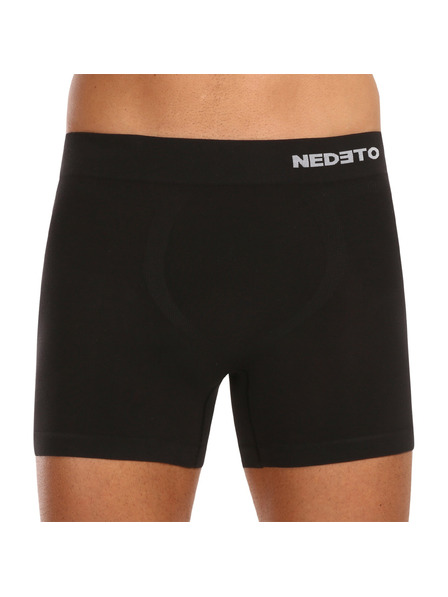 Nedeto Fünfer-Set nahtlose Herren-Boxershorts aus Bambus in Schwarz Nedeto