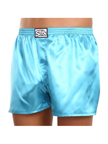 Styx Herren Styx Classic Elastische Shorts Satin Blau