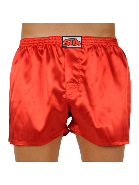 Styx Herren Styx Classic Gummi Shorts Rot Satin