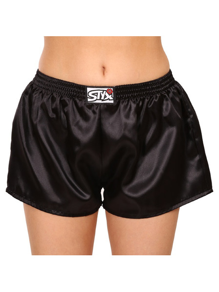 Styx Damen Styx Classic Rubber Shorts Satin Schwarz