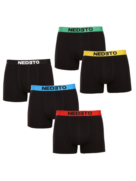 Nedeto 5er-Set - Herren Boxershorts Nedeto schwarz