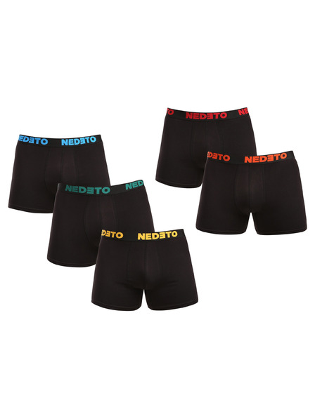 Nedeto 5er-Set - Herren Boxershorts Nedeto schwarz
