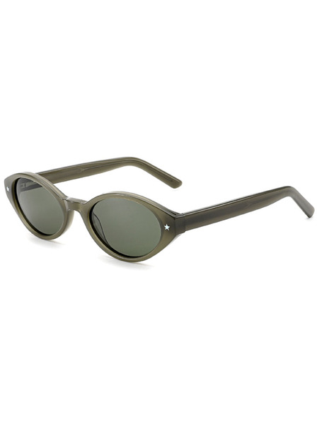 VEYREY VeyRey Damen Cat-Eye Acetat-Polarisationssonnenbrille Aest grüner Rahmen grüne Gläser