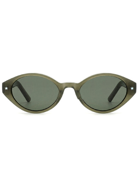 VEYREY VeyRey Damen Cat-Eye Acetat-Polarisationssonnenbrille Aest grüner Rahmen grüne Gläser