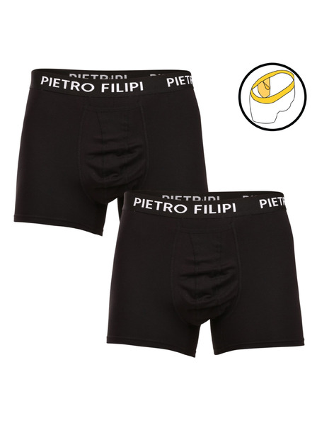 Pietro Filipi Zweier-Set - Herren-Boxershorts Pietro Filipi Kugelhalter schwarz