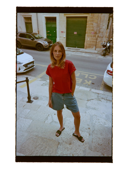 Moodo T-Shirt mit Tasche rot Moodo