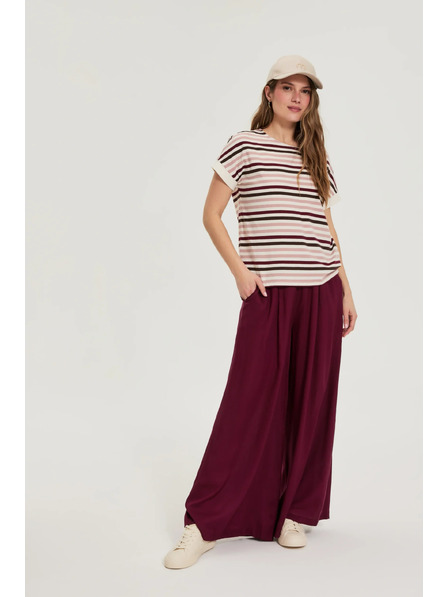 Moodo Bluse mit Streifen weinrot Moodo