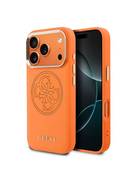 Guess Guess PU Perforated 4G Logo MagSafe Rückseitenschutz für iPhone 17 Pro Max Orange