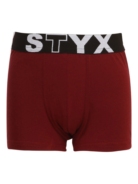 Styx Kinder-Boxershorts Styx Sportgummi bordeauxrot