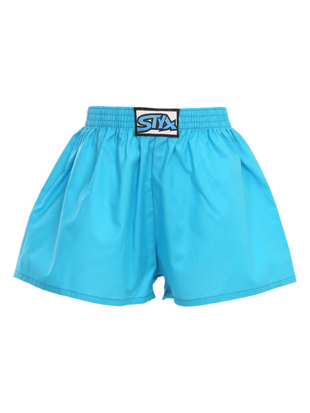 Styx Kinder-Boxershorts Styx klassisches Gummi hellblau