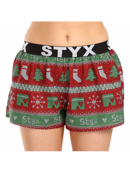 Styx Damen-Boxershorts Styx art Sportgummi Weihnachten gestrickt