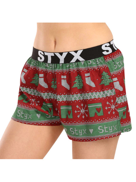 Styx Damen-Boxershorts Styx art Sportgummi Weihnachten gestrickt