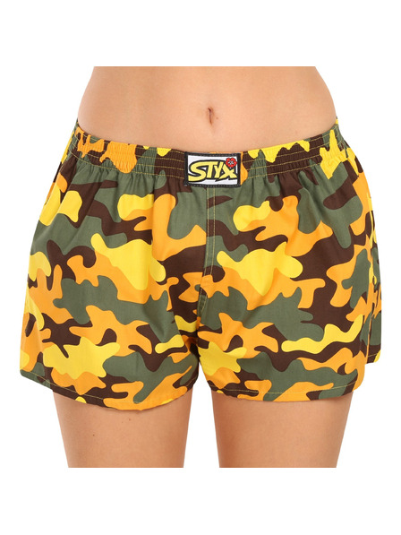 Styx Damen-Boxershorts Styx art klassisches Gummi Tarnmuster gelb
