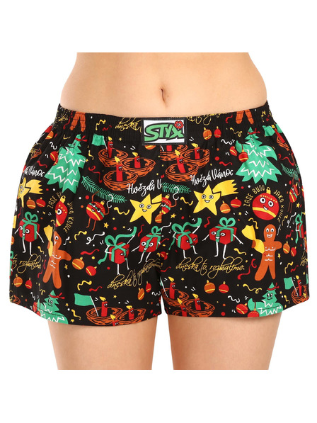 Styx Damen-Shorts Styx art klassisches Gummiband Weihnachten Schmuck