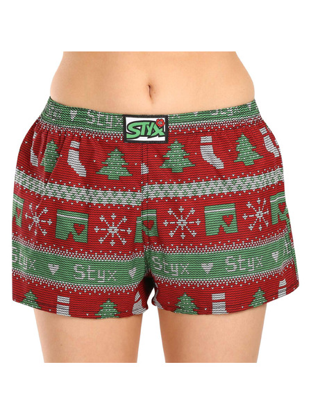 Styx Damen-Boxershorts Styx art klassisches Gummi Weihnachten gestrickt