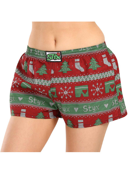 Styx Damen-Boxershorts Styx art klassisches Gummi Weihnachten gestrickt