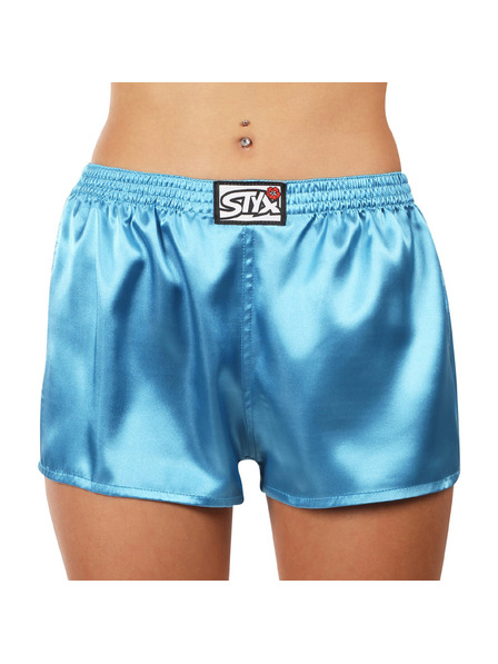 Styx Damen Styx Classic Rubber Shorts Satin Blau