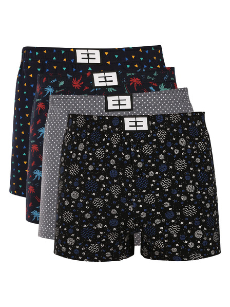 Nedeto Vierpack - Herrenboxershorts Nedeto mehrfarbig