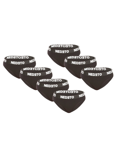 Nedeto Siebener-Set - Damen-Slips Nedeto Schwarz