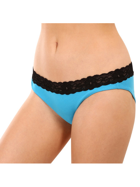 Styx Damen-Slip Styx mit Spitze blau