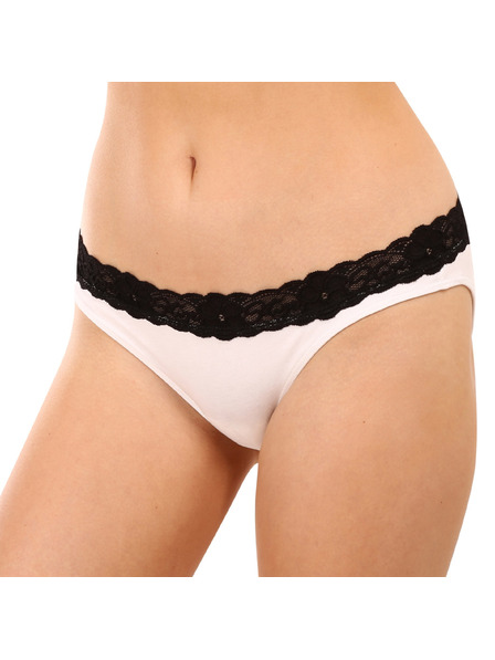 Styx Damen-Unterhose Styx mit Spitze weiß