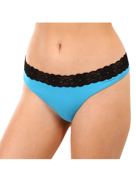 Styx Damen-Tanga Styx mit Spitze blau