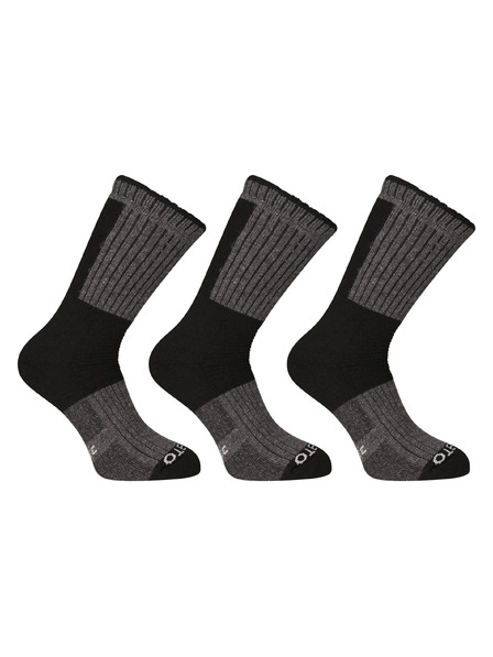 Nedeto 3er-Set - Nedeto hohe Winter-Socken schwarz