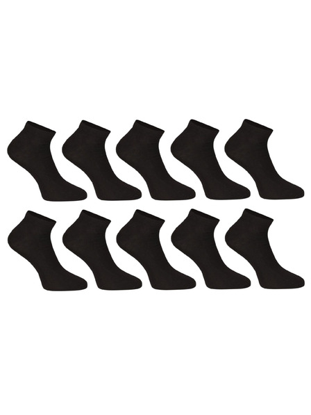 Nedeto Set zehn - Socken Nedeto niedrig Bambus schwarz