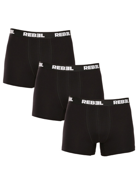 Nedeto Set drei - Herren-Boxershorts Nedeto Rebel schwarz