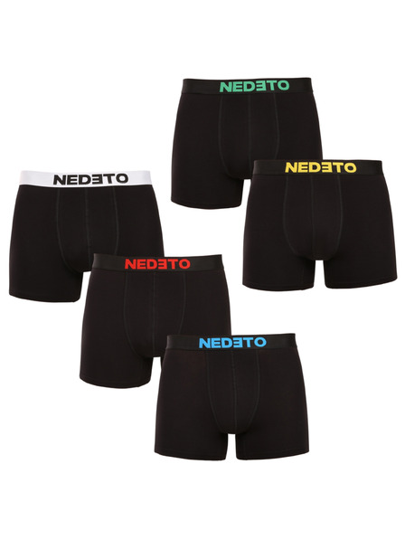 Nedeto 5er-Set - Herren Boxershorts Nedeto schwarz
