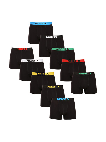 Nedeto 10er Set - Herren Boxershorts Nedeto schwarz