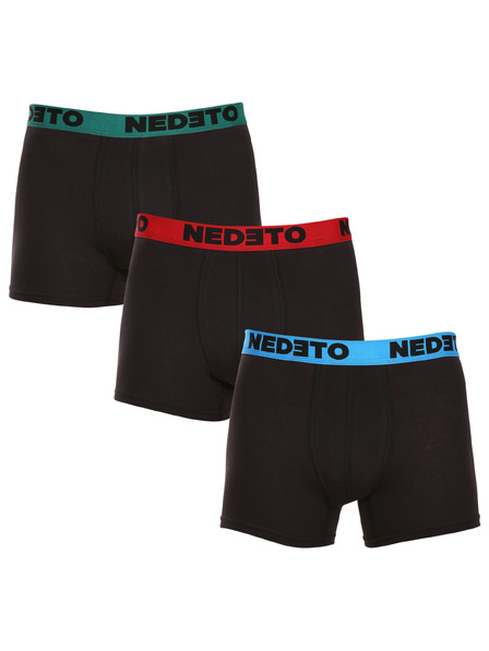 Nedeto 3er-Set - Herren Boxershorts Nedeto schwarz