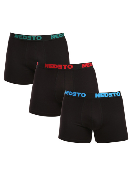 Nedeto 3er-Set - Herren Boxershorts Nedeto schwarz