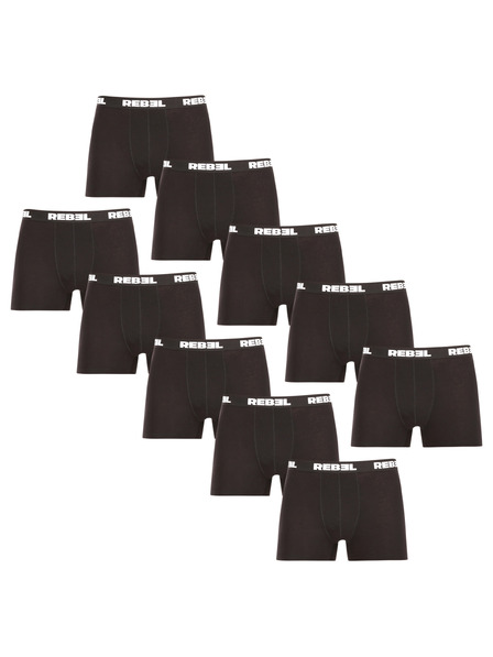 Nedeto Set zehn - Herren-Boxershorts Nedeto Rebel schwarz