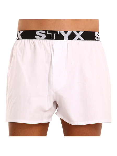 Styx Herren-Boxershorts Styx Sportgummi weiß