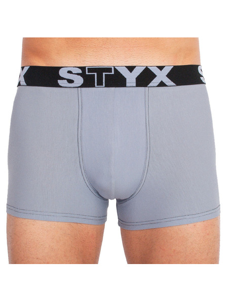 Styx Herrenboxershorts Styx Sportgummibund hellgrau