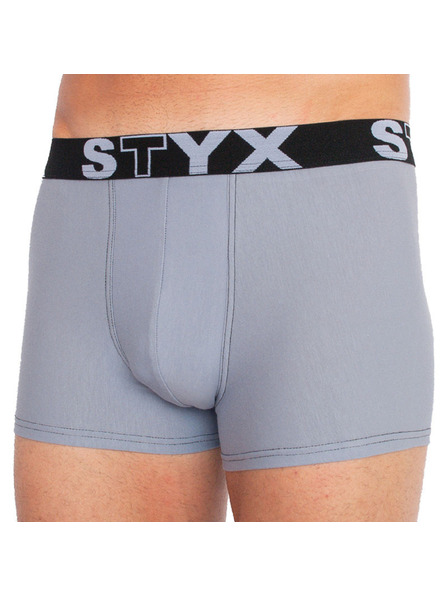 Styx Herrenboxershorts Styx Sportgummibund hellgrau
