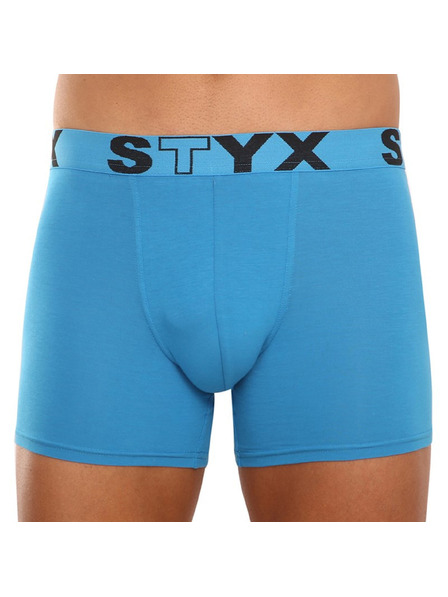 Styx Herrenboxer Styx long Sportgummiband Hellblau