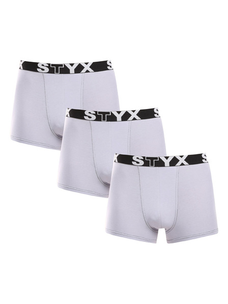 Styx Dreierset - Herren Boxershorts Styx sports elastisch grau
