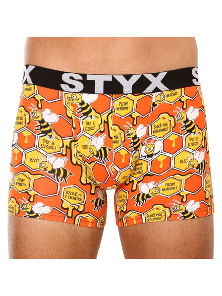 Styx Herrenboxershorts Styx long art Sportgummibund Bienen