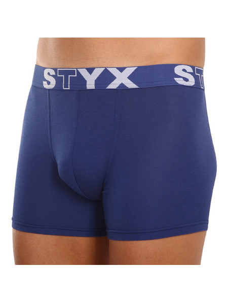 Styx Herrenboxershorts Styx long Sportgummibund dunkelblau