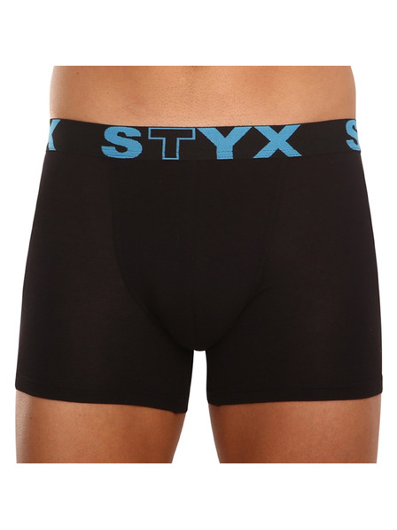 Styx Herren Boxershorts Styx lang Sportgummi schwarz