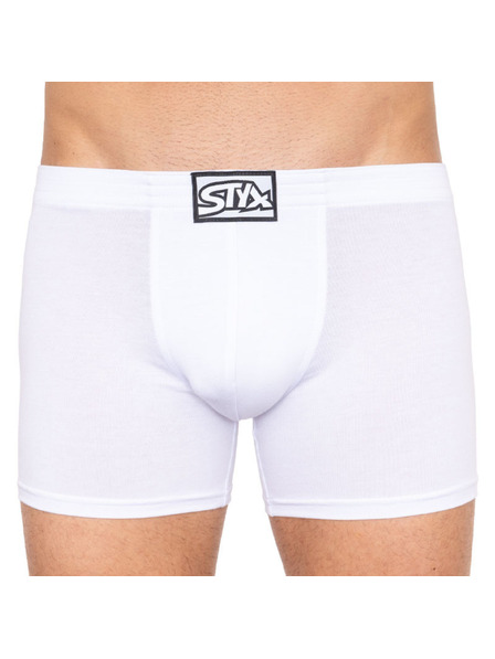 Styx Herrenboxershorts Styx long klassischer Gummibund weiß