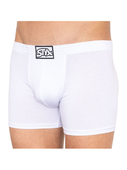 Styx Herrenboxershorts Styx long klassischer Gummibund weiß