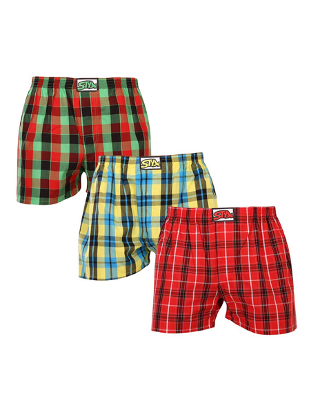 Styx Dreier-Set Herren Styx Shorts klassisch elastisch mehrfarbig